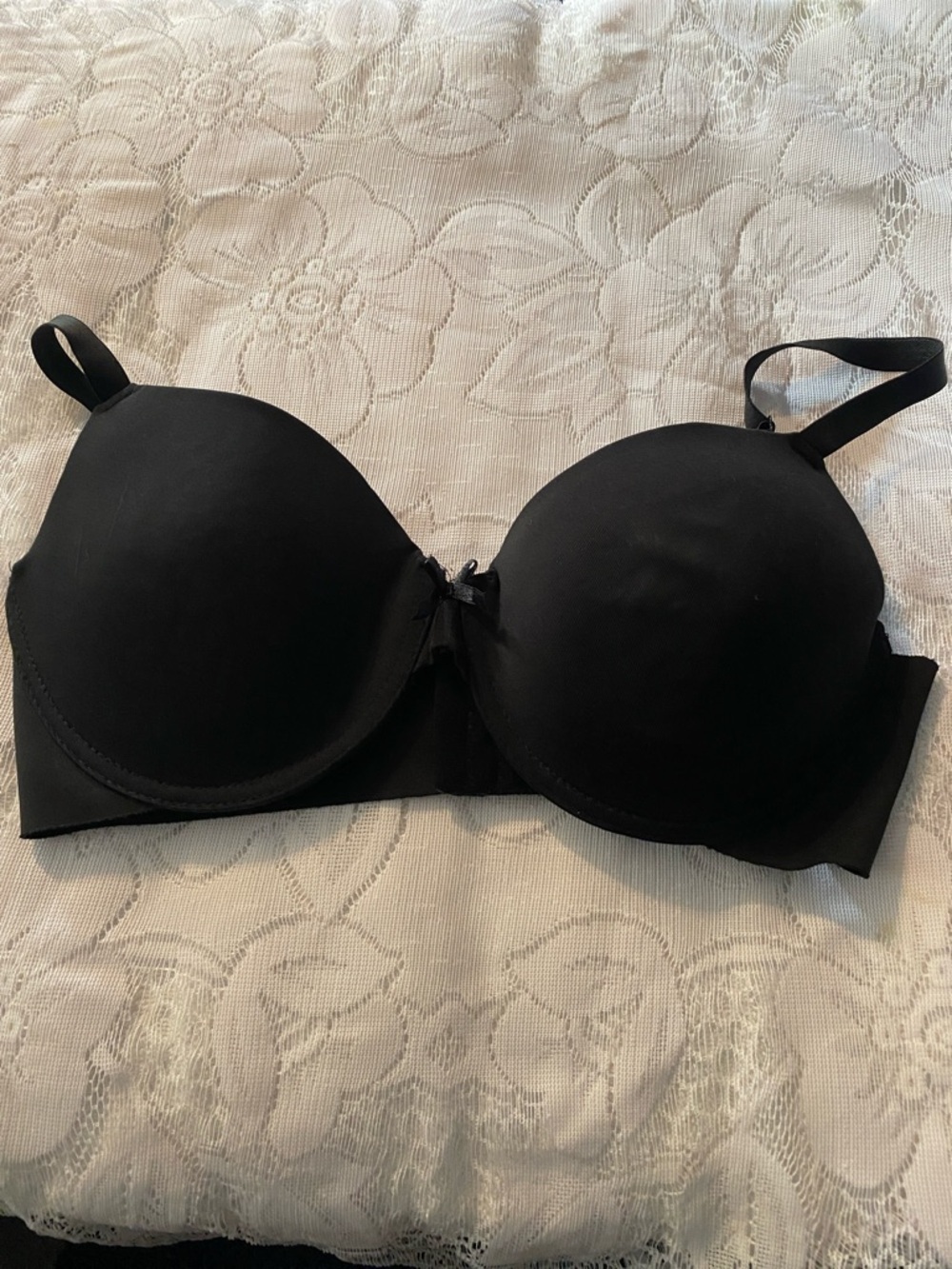 Just Be 38D Smooth Black Everyday Bra  Light Support  & Underwire Back Closure